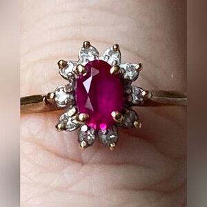 Ruby and Diamond Gold Ring
